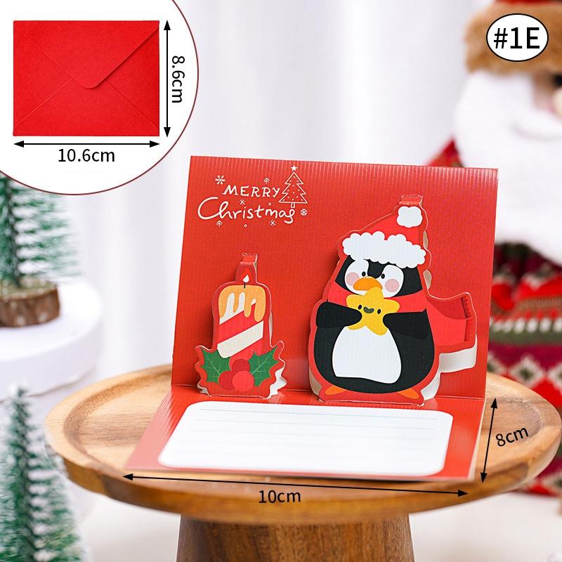 3D Christmas Tree Greeting Cards Desktop Decor Xmas Party Pop Up Card Postcard for Kids 2025 New Year Home Decoration Supplies