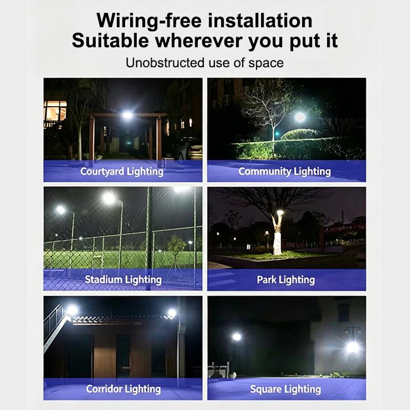 Solar Flood Light 25W IP67 Waterproof Shockproof Remote Control Energy Saving Outdoor Lighting for Farm Road