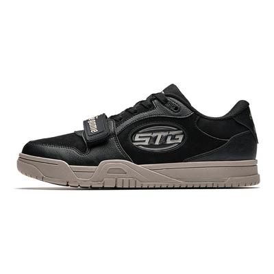 Stg 2.0 Cultura Retro Antiderrapante Resistente ao Desgaste Aumento de Altura Cano Baixo Tênis de Basquete Masculino Sneakers Preto Marrom 912611801S-2