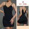 Sexy backless pure desire slim pajamas lace solid color milk silk suspender skirt