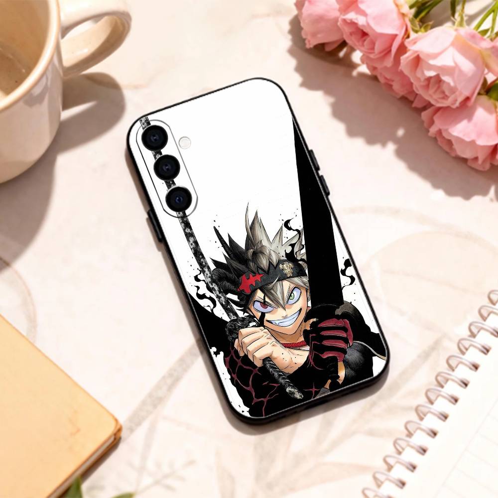 Magic B-Black C-Clover   phone Case For Samsung Galaxy A73,A72,A71,A70,A53,A52,A51,Others Soft Black Shell