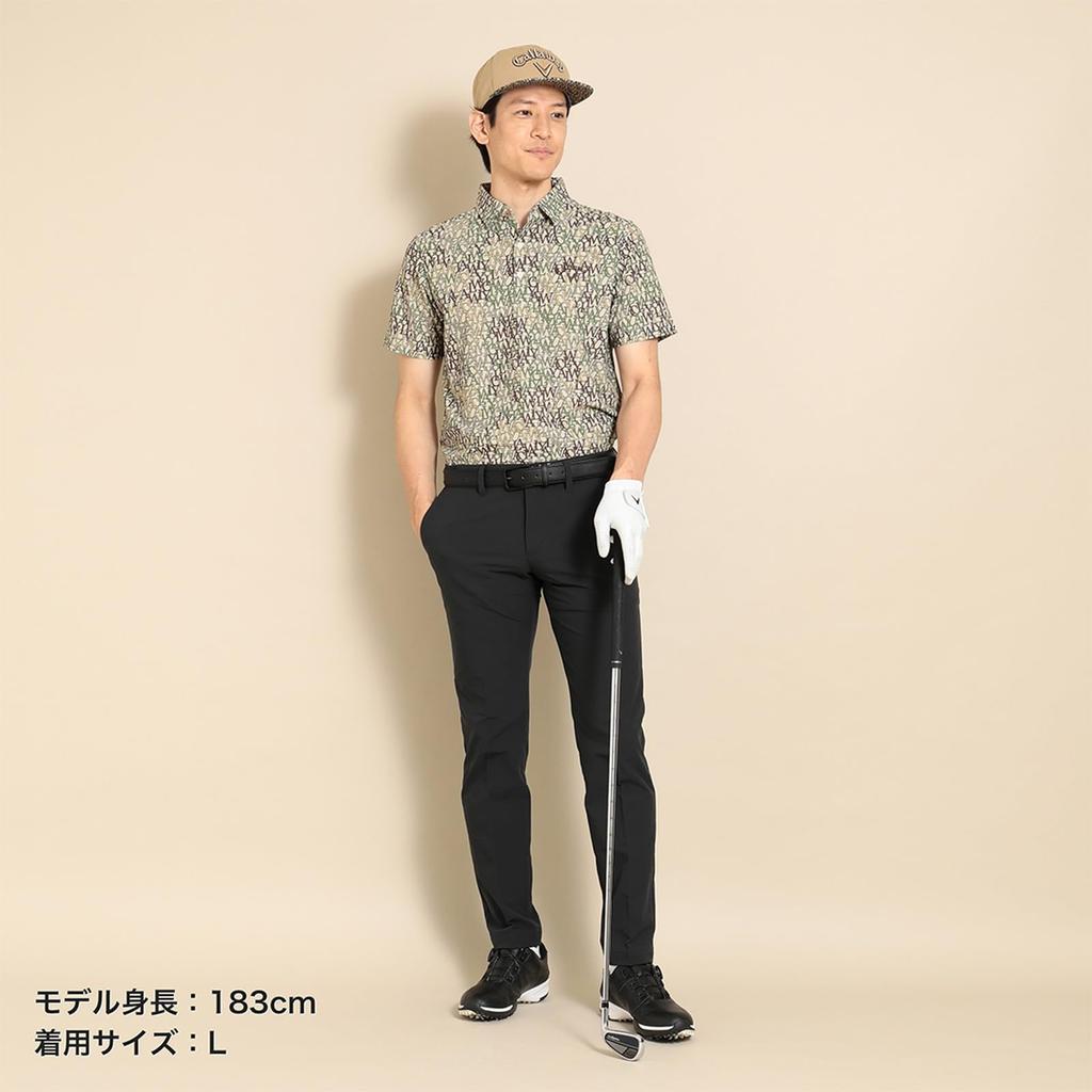 Callaway Short Sleeve Polo Shirt UV Golf C23234104 Size M Men's (Logo Print, Moisture-Wicking, Quick-Drying, Protection, Antibacterial) / /