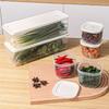 Neue transparente Aufbewahrungsbox für den Kühlschrank mit Deckel, staubdichte Gewürzaufbewahrungsbox, multifunktionale Versiegelungsbox, Küchenzubehör