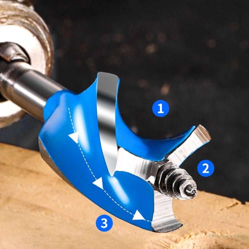 6pcs Wear-resistant Three Slot Twist Drill Bit Hex Handle High Hardness Auger Drill Bits Fast Cut Antirust Hole Opener Furniture