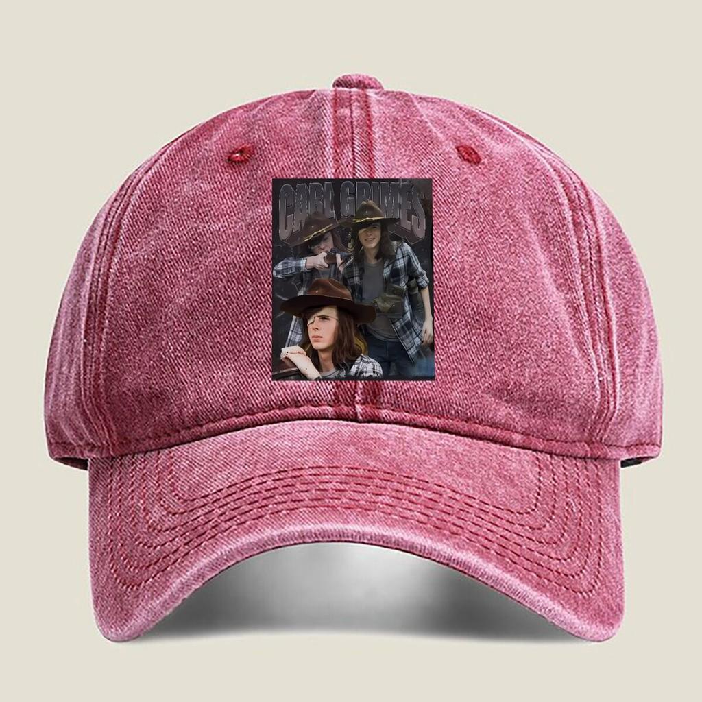 Carl Grimes Gang Poster Fashion Washed Baseball Cap Outdoor For Womens Unisex Female Beach Dad Hat Hip Hop
