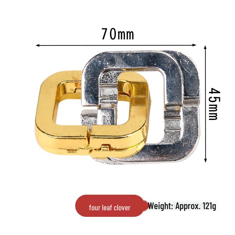 Kongming Lock 9-Link IQ Puzzle - Zinc Alloy Educational Toy for Adults & Kids