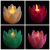 Creative LED Night Light Colorful Tea Lights Indoor Outdoor Lighting Lotus Lamp  Xmas Birthday