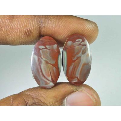 12x21MM Natürlicher Noreena Jaspis Passendes Paar Cabochon loser Edelstein 17 Karat. SK-4545