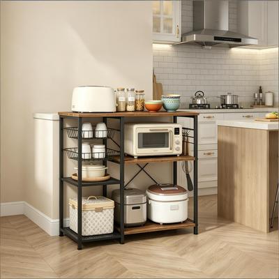 Sturdy Standing Shelf, Kitchen Shelf, Coffee Table, Baking Shelf, Open Microwave Shelf, Display Shelf