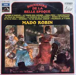 

LP Record MADO ROBIN Souvenirs De La Belle Epoque 2C05311084 EMI 1968 Japan Pop