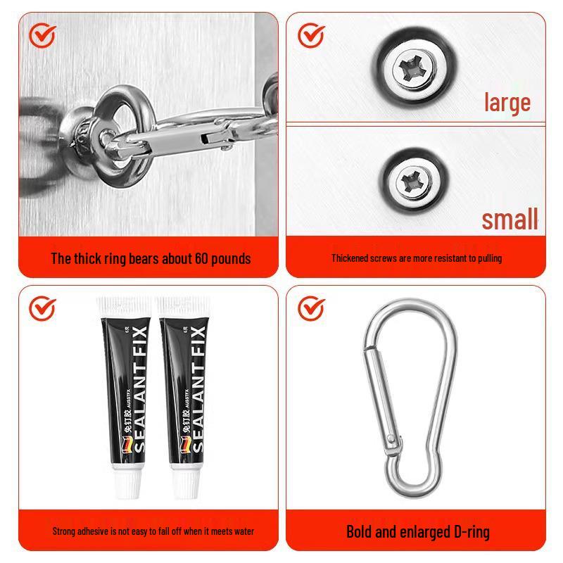 Stainless Steel Adhesive Clothes Drying Rack with Sunshade Net and No-Punch Hooks