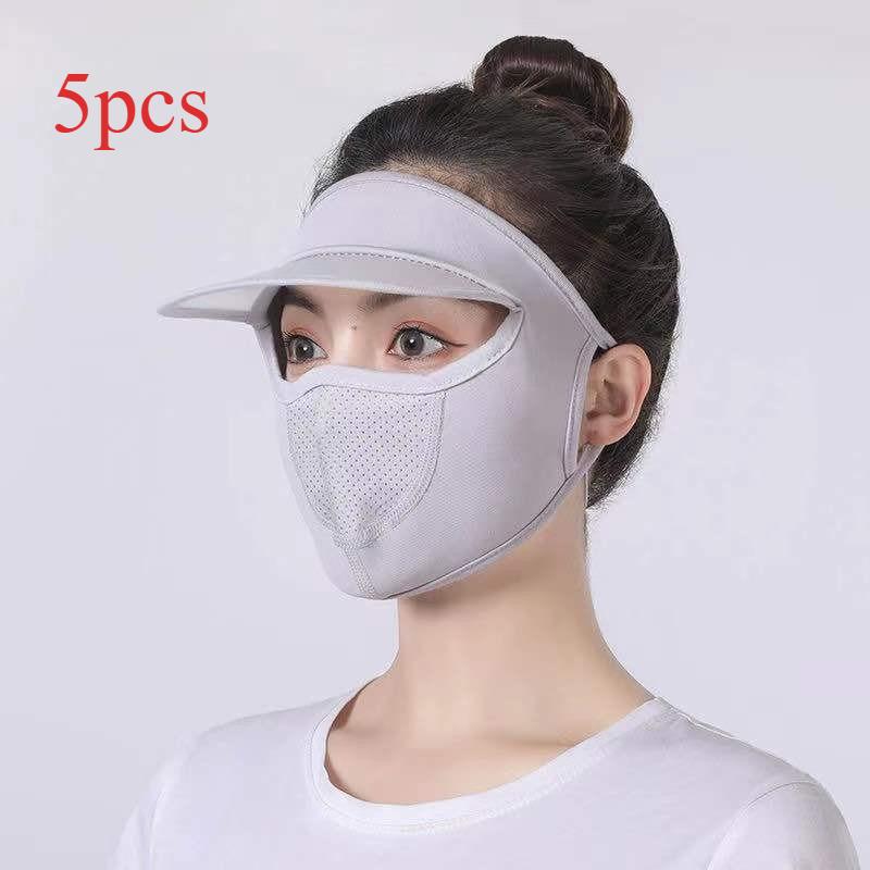 Women Men Ice Silk Sunscreen Mask Summer UV Protection Cycling Face Cover Breathable Washable Outdoor Sport Scarf Bandana