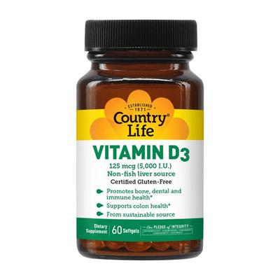 Vitamin D3 5000 IU, 60 Softgels