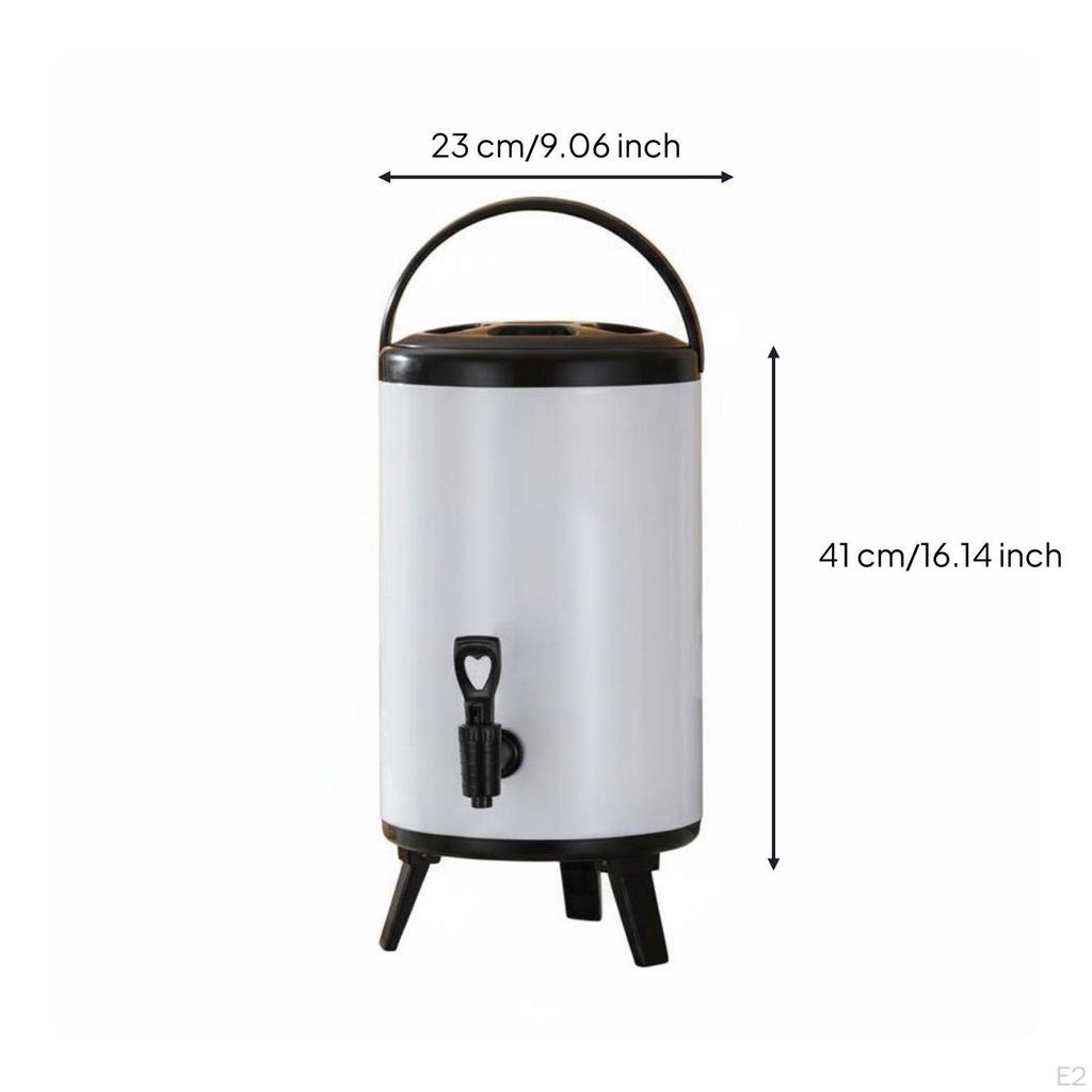 Commercial Milk Tea Bucket 12Hour Insulation Stainless Steel Insulated Barrel LeakResistant Design