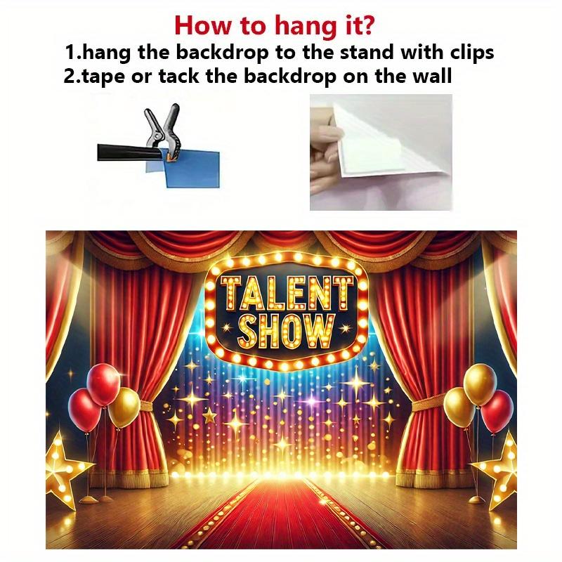 1 Piece, Talent Show Photography Background Flag, Party Photos, Studio Props, Festival Party and Birthday Decoration Items