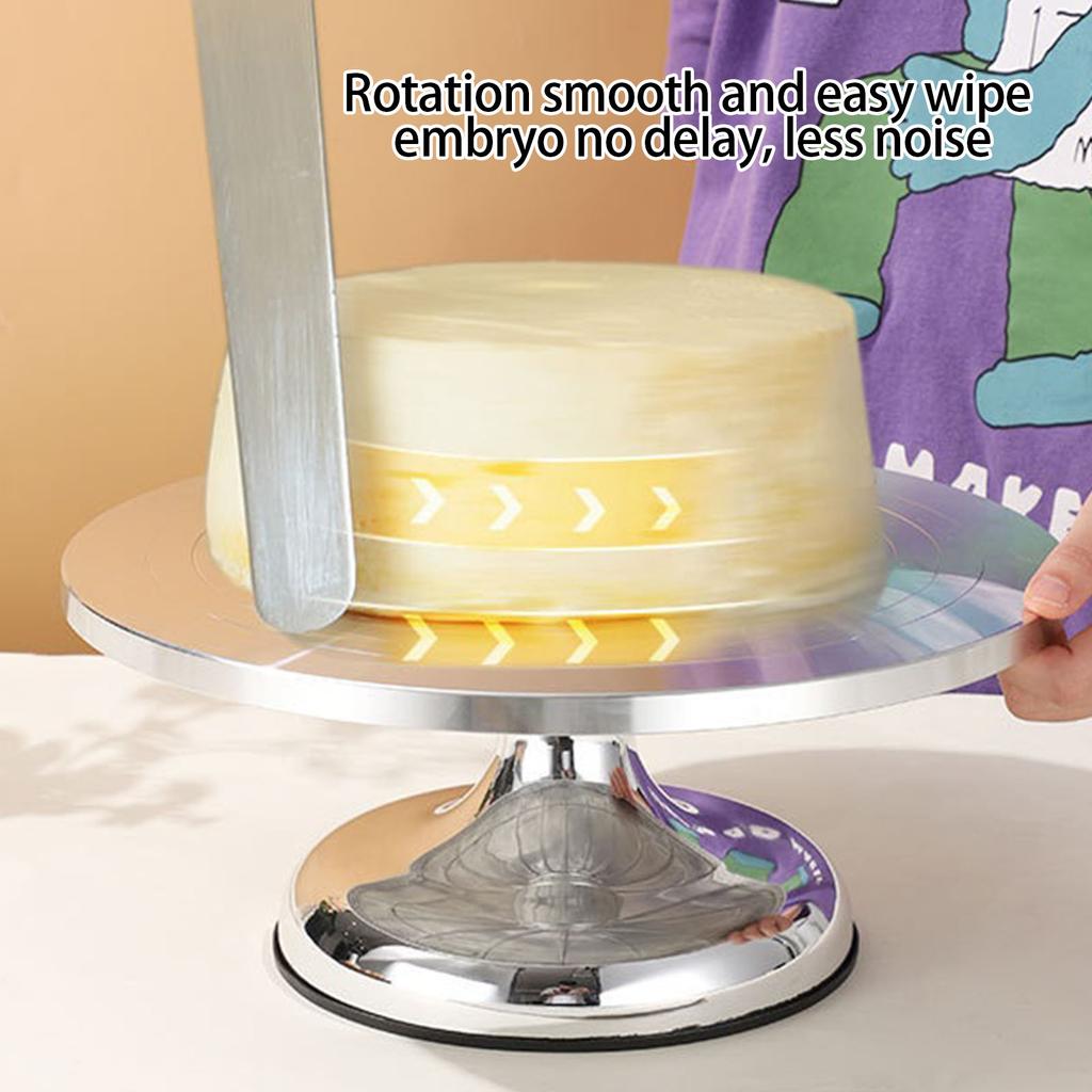Drehbarer Kuchenständer aus Aluminiumlegierung für Dekoration und zum Drehen von Gebäck und Cupcakes Backzubehör