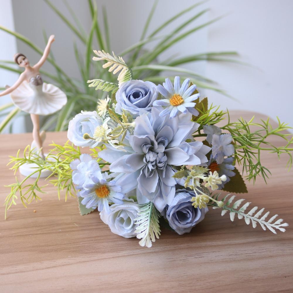 Silk Material Silk Dahlia Hydrangeas Design Fake Silk Flowers Party Wedding Decor  Home Decor