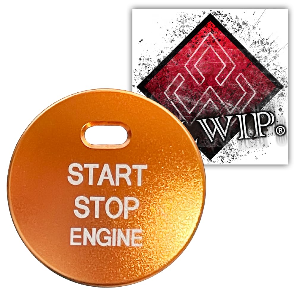 

ALWIP Ignition Switch Engine Start Push Button Aluminum Cover (Orange M)