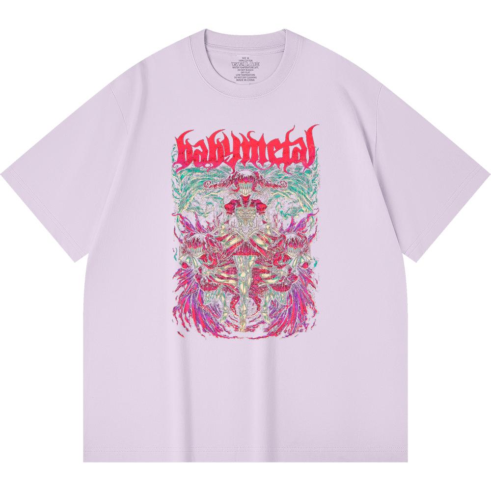 230 Gsm 100% Cotton Heavy Metal T-Shirt Rock Band Popular Music Print Unisex Heavy Cotton T Shirt