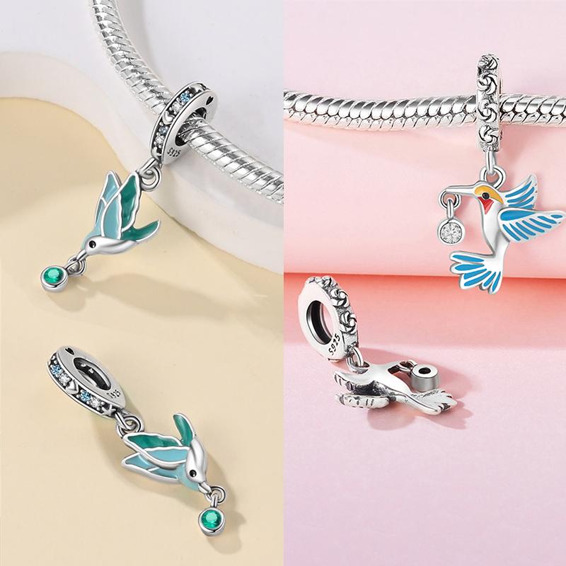 Charms Copper Birds Animal Beads Fit Bracelet Necklace Accessories Bead Jewelry Making Fine Jewelry Gift Diy