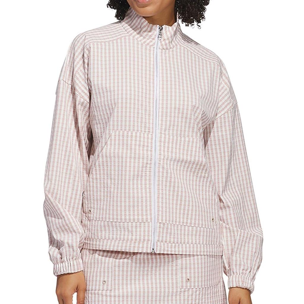 Adidas Golf Wonder Tarp Gingham Check Long Sleeve Golf Jacket Women's Full-Zip