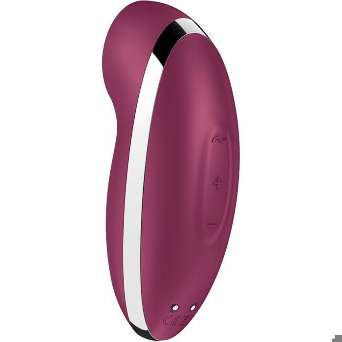 Vibrateur - SATISFYER - TAP &amp; CLIMAX 2 - Silicone doux - 11 programmes de vibrations - Rouge