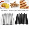 Forma para Pão Francês para Assar Pão Assadeira Ondulada Forma Prática para Bolo Forma para Baguete Ondas de 2/3/4 Sulcos Ferramenta para Assar Pão