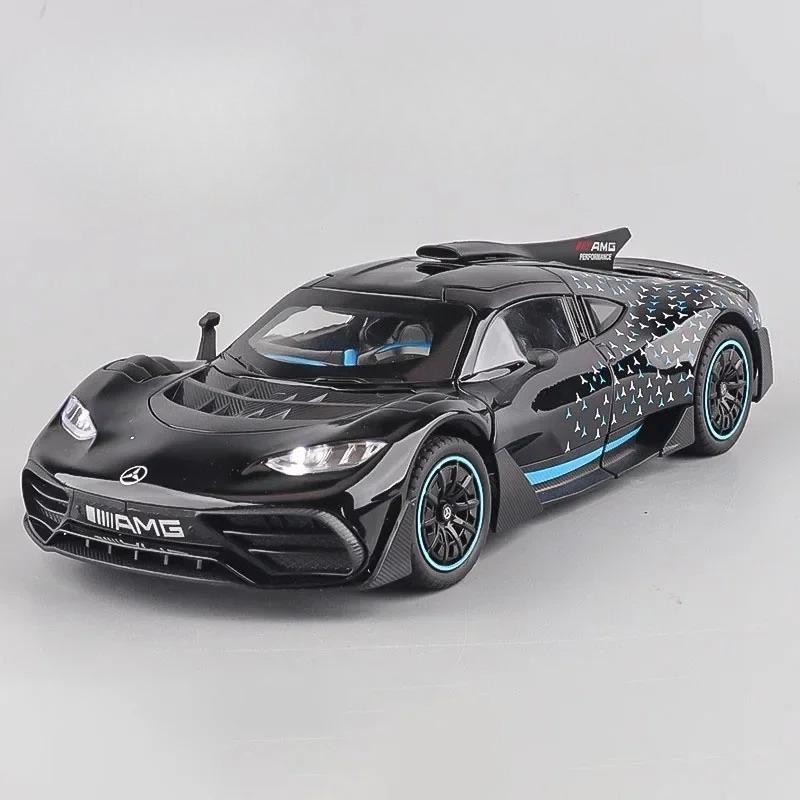 1:24 SLR ONE Sports Car Toy Model Light Music Pull Back Lift Tail Wing Simulation Supercar Miniature Models Collection Gifts