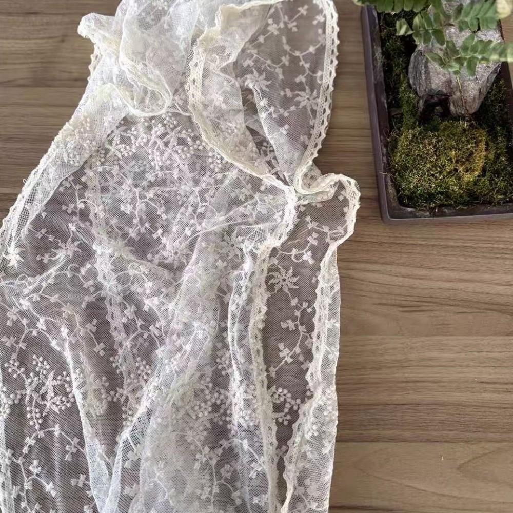Long Sunscreen Shawl Retro Female Headscarf Versatile Women's Lace Scarf