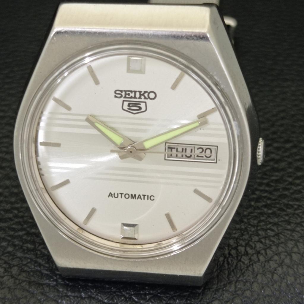 SEIKO 5 AUTOMATIC VINTAGE JAPAN 6309A MENS SILVER COLOR DIAL WATCH a701384-5 R206a-a701384