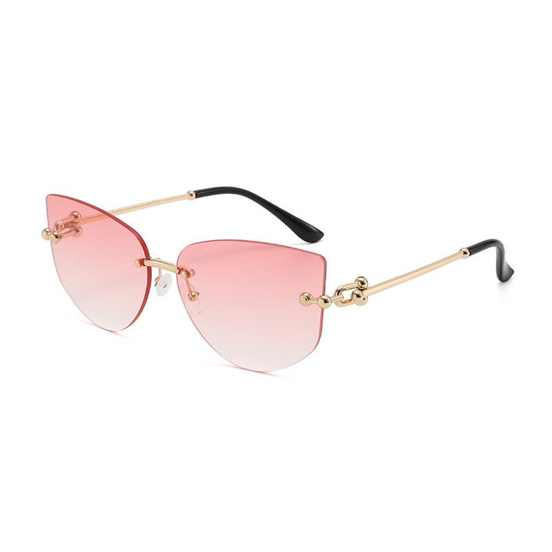 Fashion Geometric Unisex Frameless Square Sunglasses With Uv400 Protection For Outdoor Activities