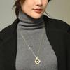 Korean Style Sparkle Star Necklace With Alloy Gemstone Pendant For Winter Fashion