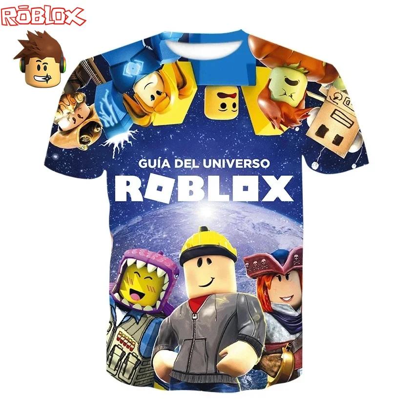 Summer Kids Roblox Anime Game Print Tee Boys Clothes Girls Tops
