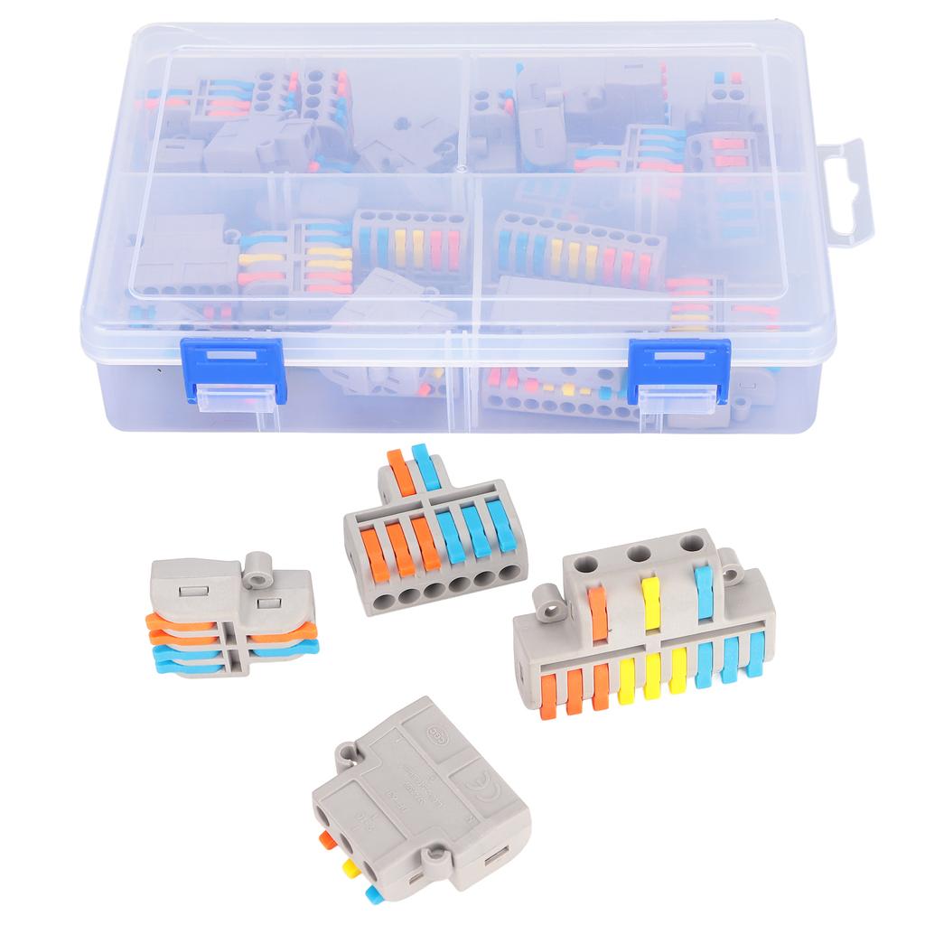 30Pcs Wire Conductor Connector Lever Splicing Terminal DF?42 DF?62 DF?63 DF?93 Set Kit