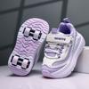 TUINANLE Sneakers for Boys and Girls Kids' Running Shoes with Four-Wheel Roller Skates