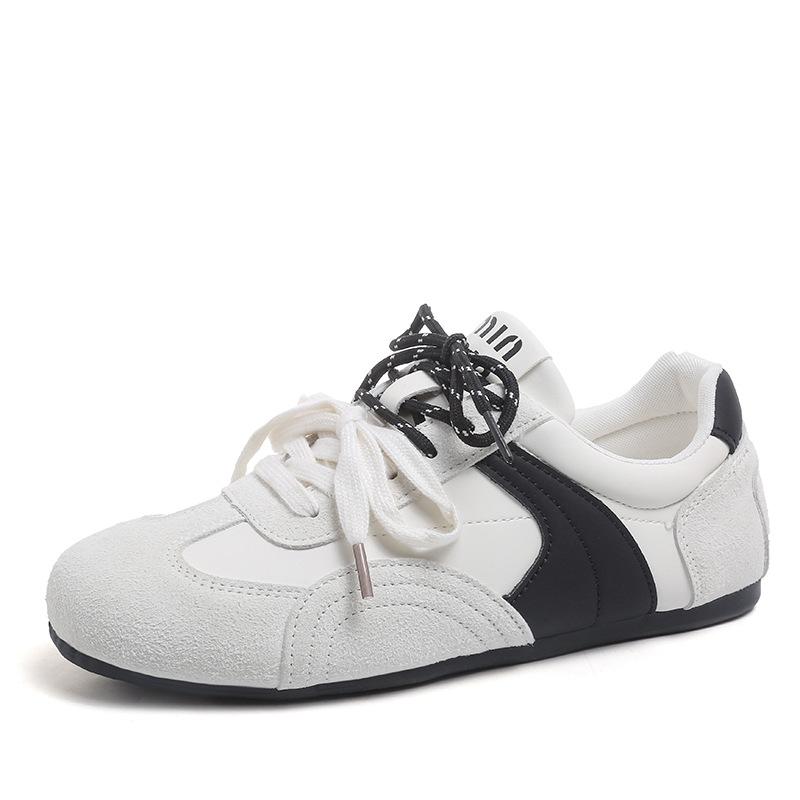 

Модная универсальная обувь для балетных тренировок женская 2025 новая ретро расцветка удобная и легкая плоская повседневная обувь Forrest Gump 40 чёрный