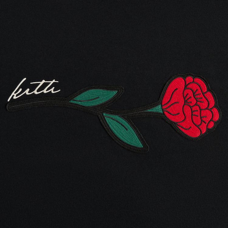 Kith Signature Rose Crewneck Black Men Tops KHM033164-001