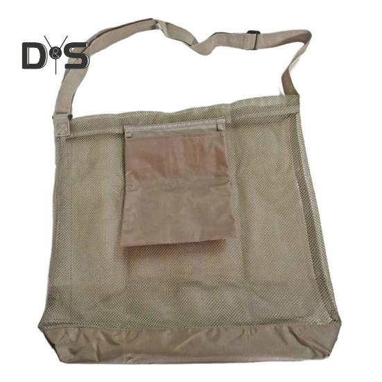 Mushroom Picking Net Bag Mesh Garden Fruit Harvest Basket Mushroom Hunting Crossbody Bag with Adjustable Strap for Outdoor Activities