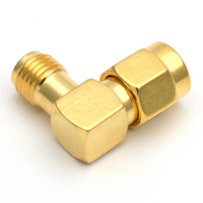 5/20Pcs 3 Way 90 Degree Right Angle SMA Adapter Brass Gold Plated Male Female SMA Connector