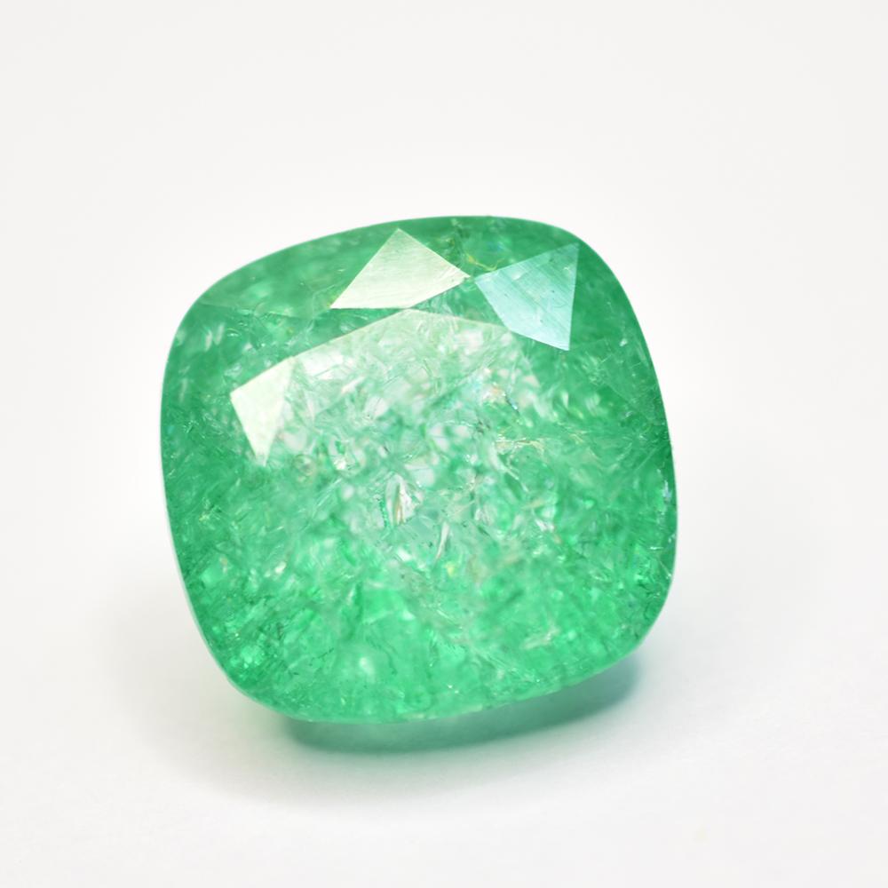 31.25 Ct Rare GREEN Emerald Square Cushion Cut Natural CERTIFED Loose Gemstone