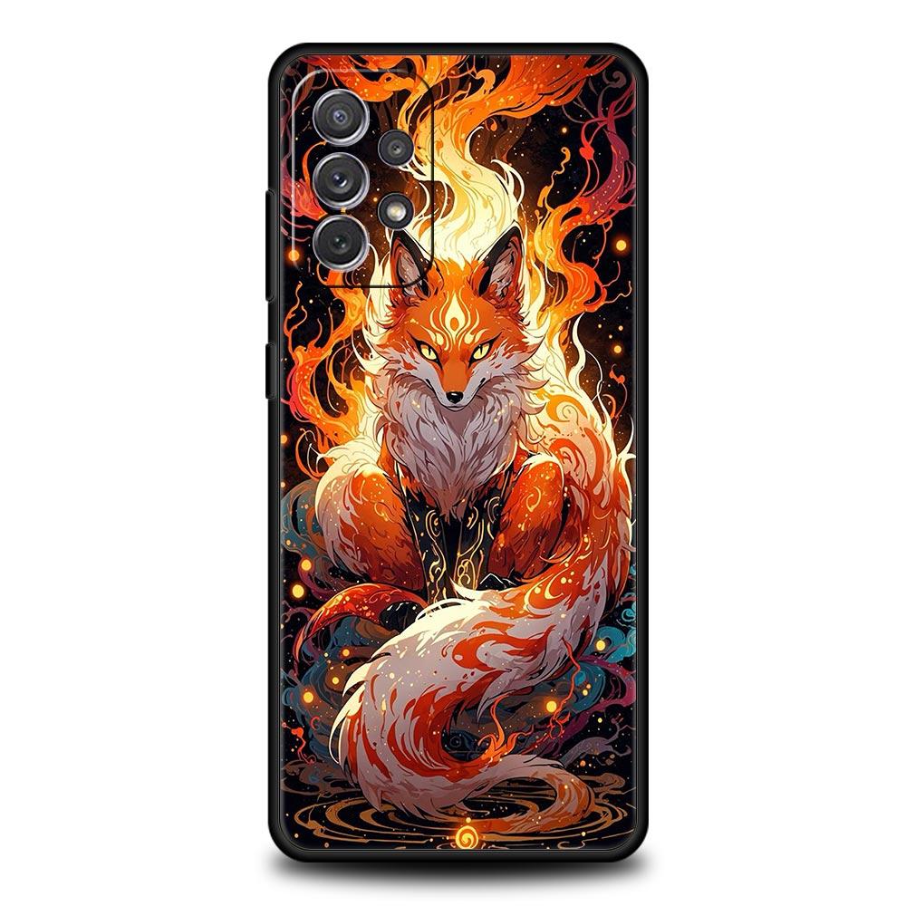 Red Fox Phone Case for Samsung Galaxy A55 A35 A17 A07 A15 A13 A25 A51 A71 A72 A73 A32 A52 A52S A41 5G Soft TPU Shell Fundas Capa