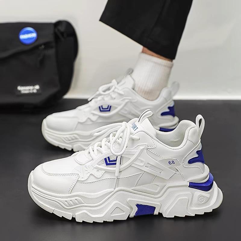 Fashion Student height increasing shoes four season thick soled men's casual sports shoes soft soled comfortable outdoor running shoes
