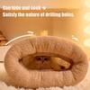Katzen Winterschlafsack Weicher Plüsch Katzensack Selbsterwärmendes Katzenhöhlenbett für Wohnungskatzen Katzenverstecke 360°-Umschlag Haustier Kuschelsack