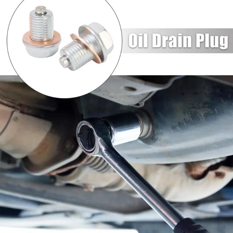 Magnetic Oil Pan Screw Plug for Honda Oil Drain Screw Bolt Gasket Set Automobile Engine Sump Plug Adsorbs Metal Fragments Parts