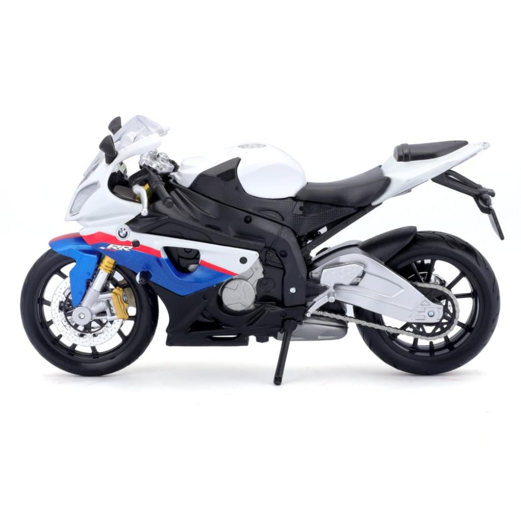 Maisto 1/12 Scale BMW S1000RR White/Blue / Diecast Model Car, Motorcycle, Finished Model 10042