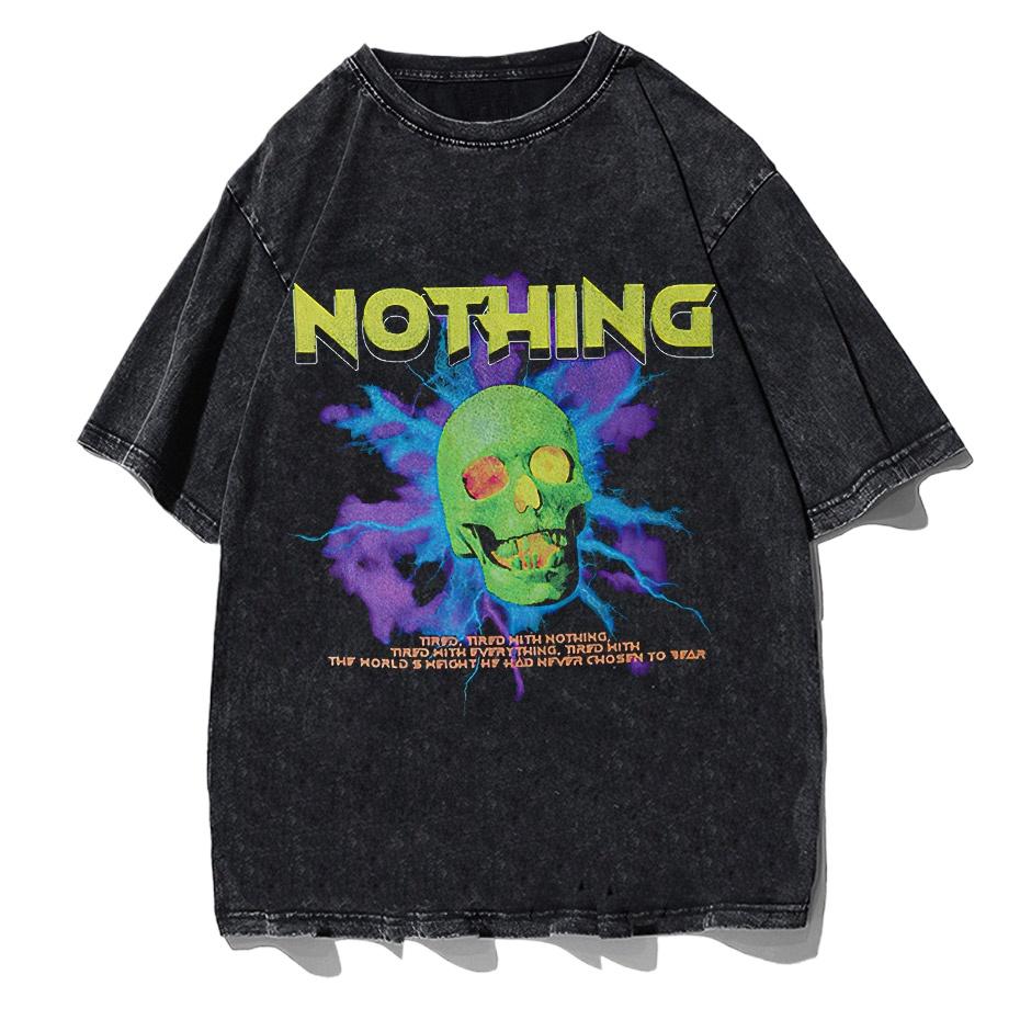 

Men s T-shirts Summer Vintage Horror Skull Top Hip Hop Rock Streetwear Sleeve Tee T Shirt Male Clothes 3XL