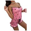 Printed Pyjama Sets For Women Soft Two Piece Loungewear Sets Sleeveless Tops Shorts Matching Pyjamas Nightwear