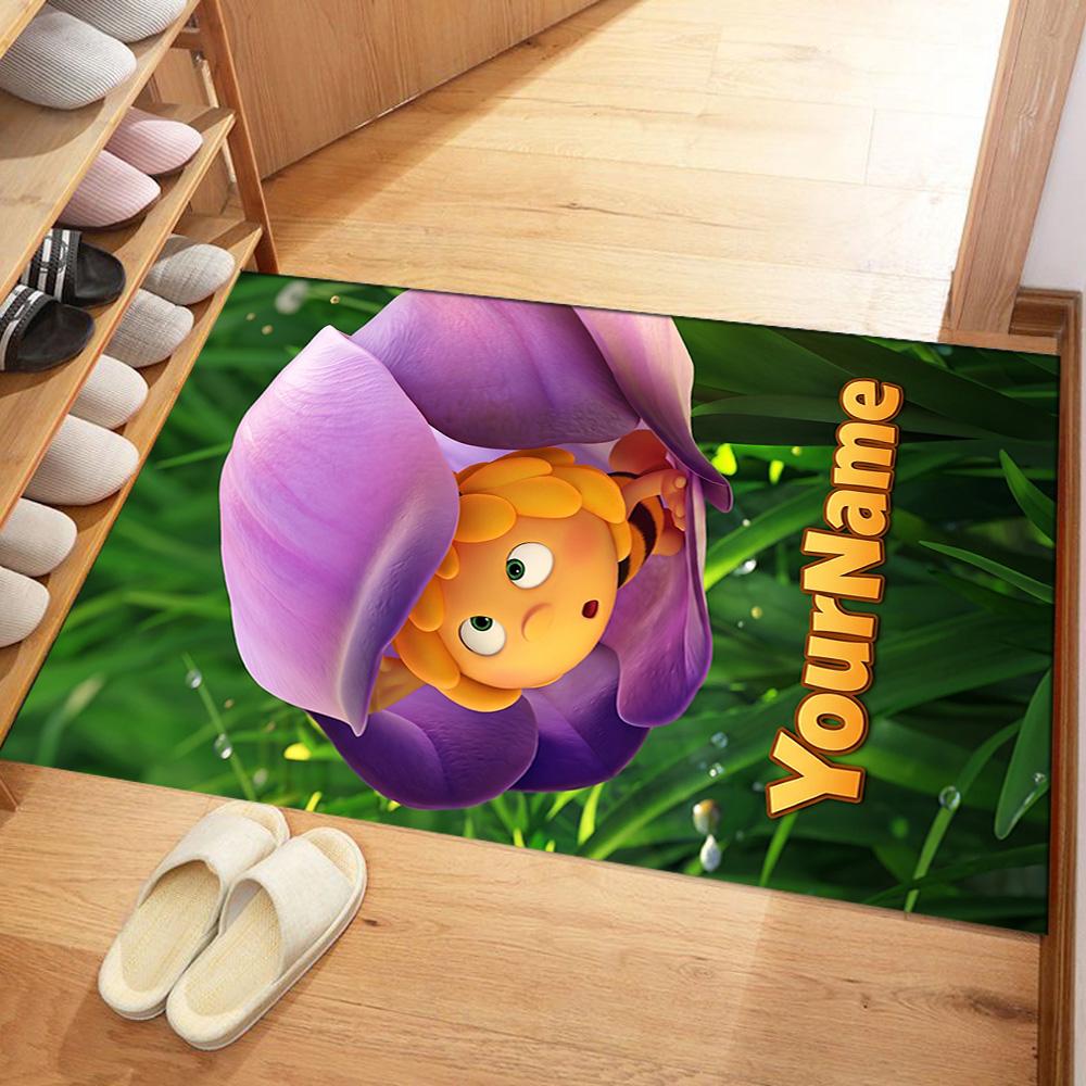 Biene Maja Customized Name Floor Rug Office Rug Perfect for Outdoor Decorate room Foyer Game Room Antislip Carpet Office home decor