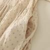 Real spring and summer new cotton and linen literary and retro loose V-neck Japanese and Korean travel dress women's clothing