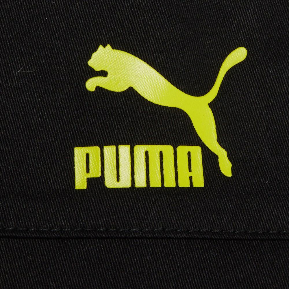 Puma Pánské ležérní kalhoty s barevným blokem a 3D kapsou s potiskem loga, černé 534682-01